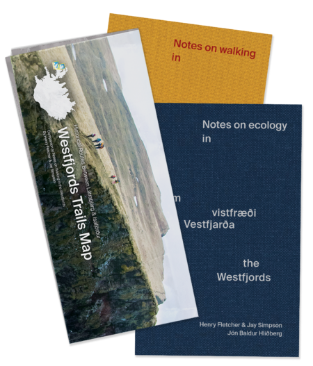 Westfjords Iceland Hiking Trails & Ecology Guidebooks and Map